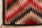 Atq Navajo Rug Textile Native American Indian Eye Dazzler Weaving 35x34 Vintage
