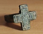 Authentic Medieval Christian Ring  Crucifiction  Cross   Jesus  Bronze Wearable