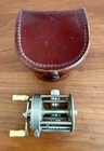 Rare Vintage James Heddon 3-35 Casting Fishing Reel In Leather Case