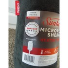 Sunbeam Microplush Sherpa Heated Throw Charcoal Gray 50x60 Electric Blanket