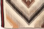 Antique Large Navajo Rug Native American Crystal Eye Dazzler 51x27  Vtg Weaving