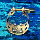 Saxxas Saxophone Ligature - Winslow Copy - Bari Sax Satin Gold  listing  3 