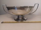 Antique Or Vintage Pedestal Bowl With Handles Epns 5  Tall 8  Diameter