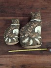 Set Two 2 Vintage Sewn Cat Decorative Throw Pillows Plush 13  10    Retro