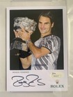 Roger Federer Autographed 4x6 Color Photo      Tennis Trophy     Jsa psa Slabbed