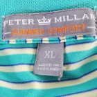 Titleist Golf Balls Peter Millar Mens Xl Polo Shirt Green Strepes Summer Comfort