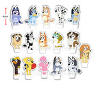 16x Edible Bluey   Friends Wafer Card Cupcake Toppers Party Decorations Uncut