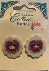 Westrim 7 8    Pink Pansy Flower Ceramic 2 Hole Buttons Lot Of 2 Button Cards