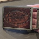 Peterbilt Truck Belt Buckle Trucker Tooled Leather Unique Hand Made