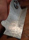 Vintage Wendell August Handmade Hammered Aluminum Desk Clock Eagle Mountain 