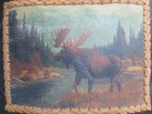 Native American Robert Peno Hand-crafted Leather Decorative Pillow Gypsy Moose