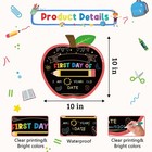 Yquqwn First And Last Day Of School Board Double Sided Apple Back To School S   