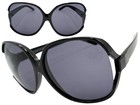 Exaggerated Oversized Vintage 70 s Retro Style Sunglasses Huge Large Black Frame