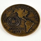 Third Pan American Games  Bronze Commemorative Medal     Chicago 1959     Nice