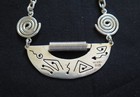 Vintage Mexican Etched Sterling Necklace