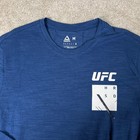 Reebok Ufc Mens Medium Long Sleeve T-shirt Navy Blue Graphic Mma Training Shirt