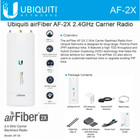 Ubiquiti Networks Airfiber  Af-2x Carrier Backhaul Radio 2 4ghz Ptp 500mbps
