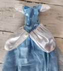 Disney Cinderella Blue White Sparkly Ballgown Gown Dress Doll Size Read