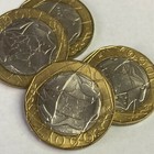 Italy 1000 Lire  Bi-metallic Coin Europe Map Reverse  1997-2001 Type  Km 194