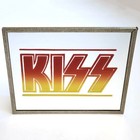 Vintage Kiss Mirror Carnival Boardwalk Reg Yellow Kiss Logo Memorabilia
