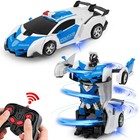 2-in-1 Rc Transforming Robot Car Electric Remote Control Deformation Toy For Kid