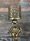 Vtg 50   s Ormolu Gold Tone Cherub Angel Lipstick Holder Revlon Vanity Accessory