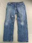 Vintage Levis 501 Jeans Mens 34x31 Straight Leg Button Fly Distressed 90s Denim