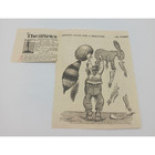 Estes Kefauver Comic Pinning Coonskin Cap On Donkey Cartoon Newspaper Clipping