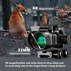 Tactical Rifle Scope 4x32 Reticle Optic Sight 20 22mm Rail Mount W  Mini Red Dot