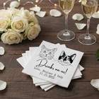 Personalized Wedding Cocktail Napkins With Pet Portrait Custom 50-200 Pack
