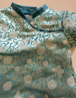 American Girl 18  Doll Jly Butterfly Brocade Outfit Cheongsam Turquoise Dress