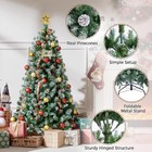 4 5-9 Ft Pre-lit Artificial Christmas Tree With Led Lights Stand Xmas Holiday