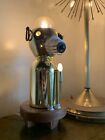 Vintage Puppy Dog Light Lamp Mid Century Modern Brass Wood Metal Deco Torino Mcm