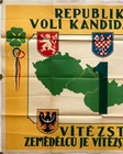 Original Vintage Poster Republicans - Farmers -elections -czechoslovakia - 1920s