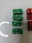 Vintage Red Green White Dice Lot Of 48 24 Pairs Crisloid Red Lucite Various Size