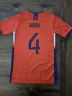 Netherlands Virgil Van Dijk  4 Youth Soccer Jersey Size 152 Orange