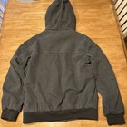 Levi   s Sherpa Lined Hooded Canvas Workwear Bomber Jacket Gray Small