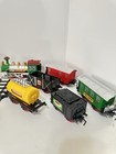 Tested Works Christmas Train Lot 12 Tracks 2 Manual Switches Station 6 Cars