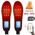 1 Pair Heated Insoles Rechargeable 3000mah Battery  App Control  3 Heat Settings