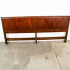 Mid Century Danish Modern Headboard King Bed Frame Rosewood Walnut Martinsville