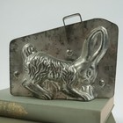 Antique 5  Rabbit Easter Tin Chocolate Confections Mold  3091 Germany C1920-30s