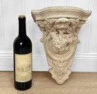 Antique Victorian Architectural Precast Concrete Corbel With Figural Motif