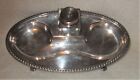 English Silverplate And Crystal Inkwell Estate Heirloom Great Look