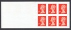 Great Britain Sc  Mh297a  1st Rate Vermillion Machin Vf Bklt  Of 6  Scv   7 50