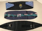 3 Multi-colored Tuxedo Cummerbunds Polka Dots Stripes Abstract Prints