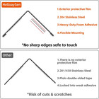 2x2x48 Inch 304 Stainless Steel Wall Corner Guards  10-pack  Heavy Duty Rounded 