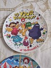 1990s Ronald Mcdonald Plastic Dinner Plates- Carnival Theme Set Of 5