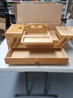 Vintage Large Wooden According Style Sewing Box Read Description 