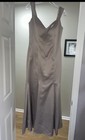 Bridesmaid Dress Sleeveless V-neck Taupe Regular Size 8