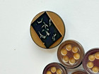 5 Vintage Vegetable Ivory Buttons 1 2    3 4   Free Shipping